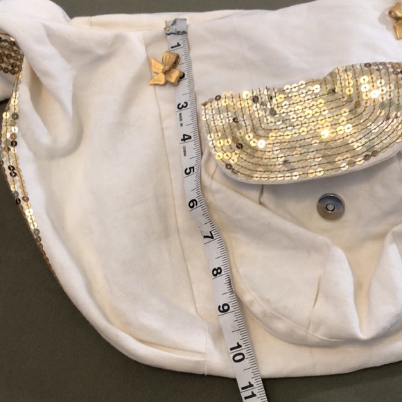 CANDIE’S hobo shoulder gold tone sequined BAG - Picture 15 of 16